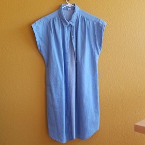 L, chambray, button down dress